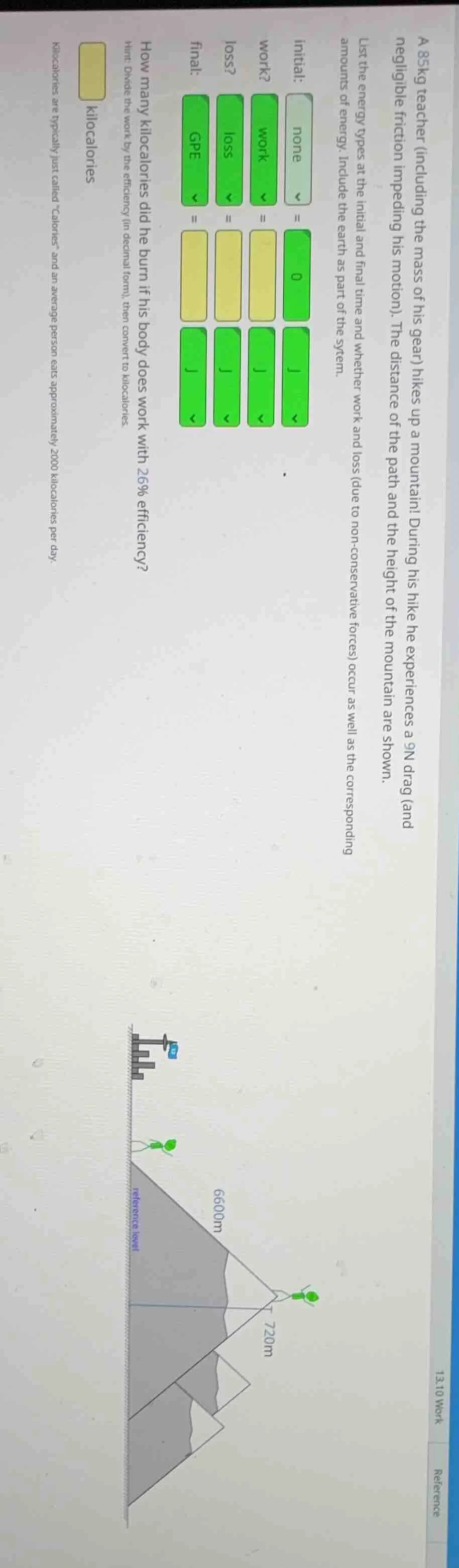 a 85kg teacher (including the mass of his gear) hikes up a mountain! du…