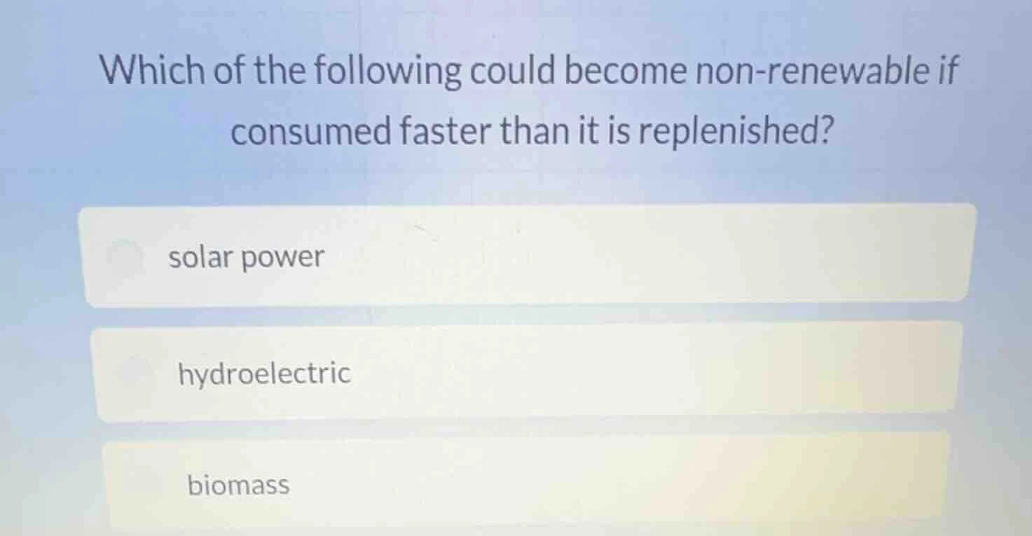 which of the following could become non - renewable if consumed faster …