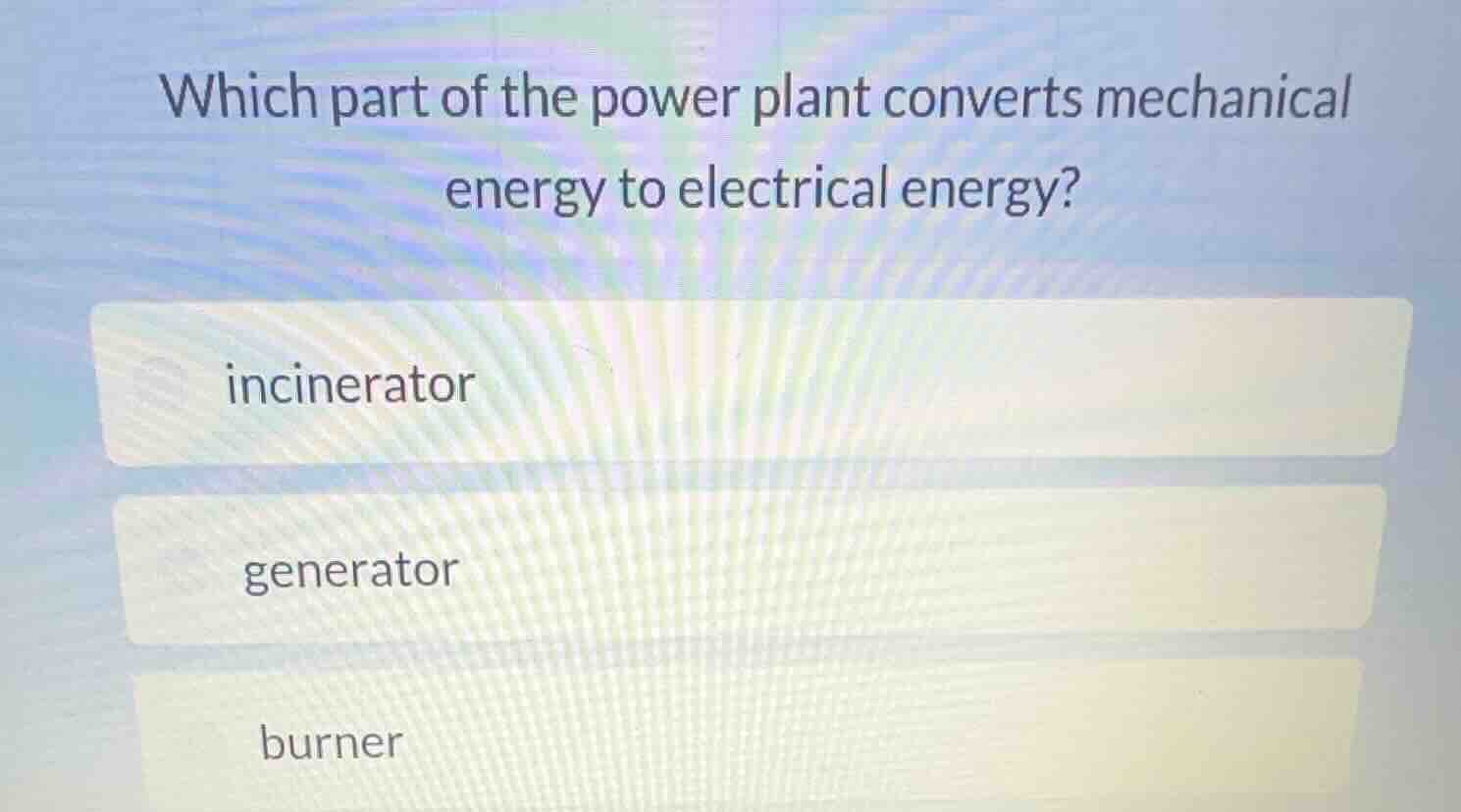 which part of the power plant converts mechanical energy to electrical …