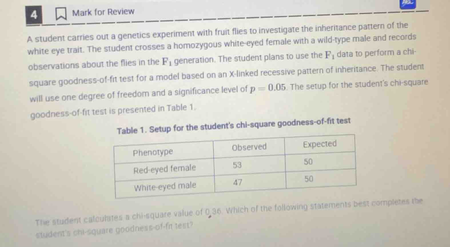 4 mark for review a student carries out a genetics experiment with frui…