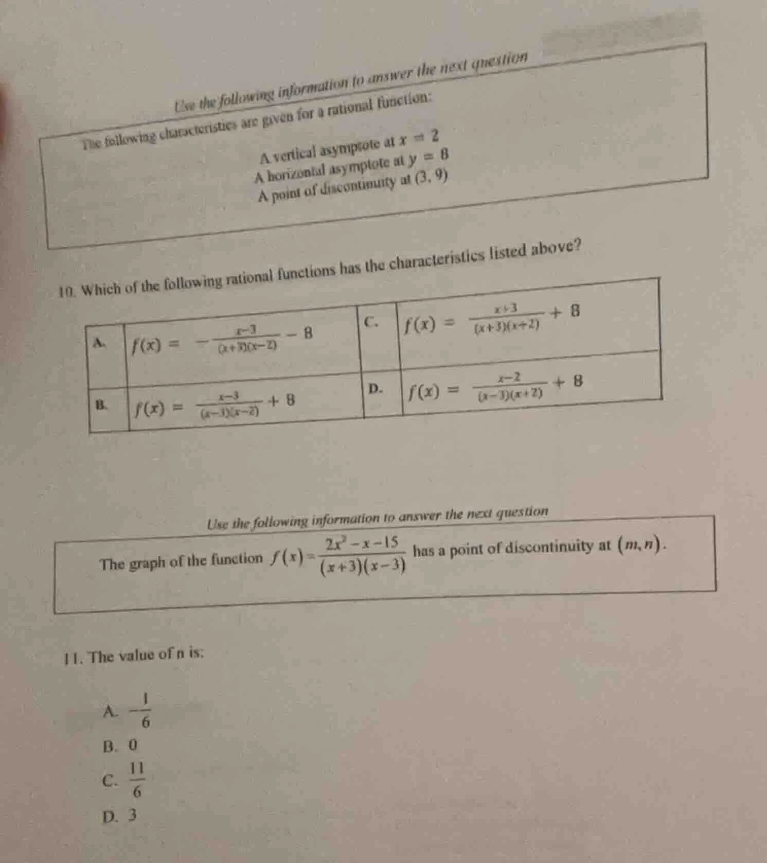 use the following information to answer the next question the following…