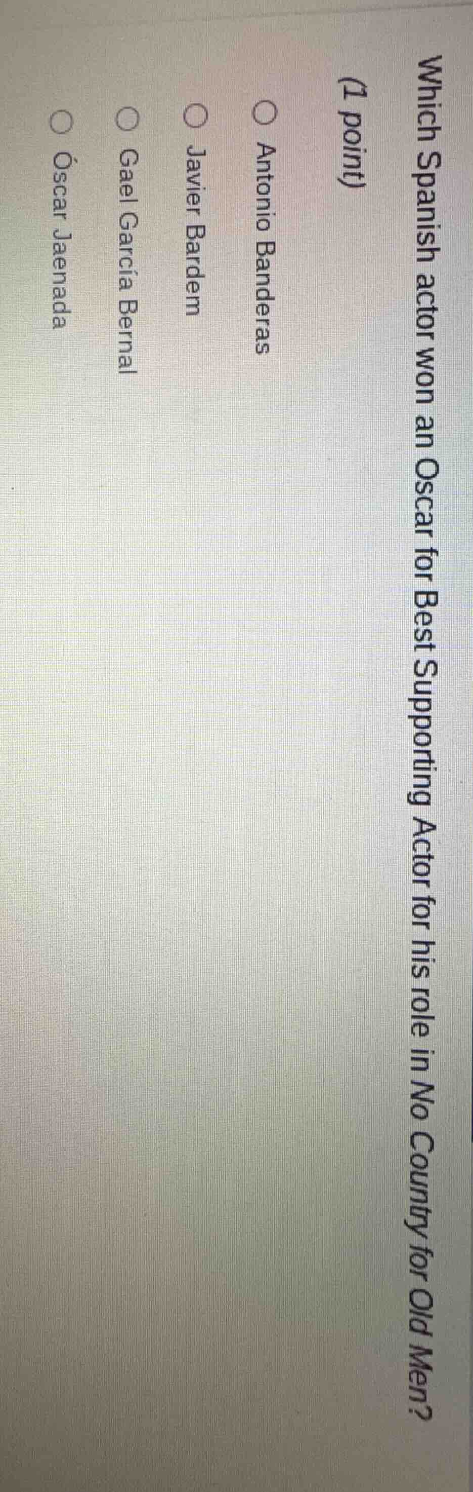 which spanish actor won an oscar for best supporting actor for his role…