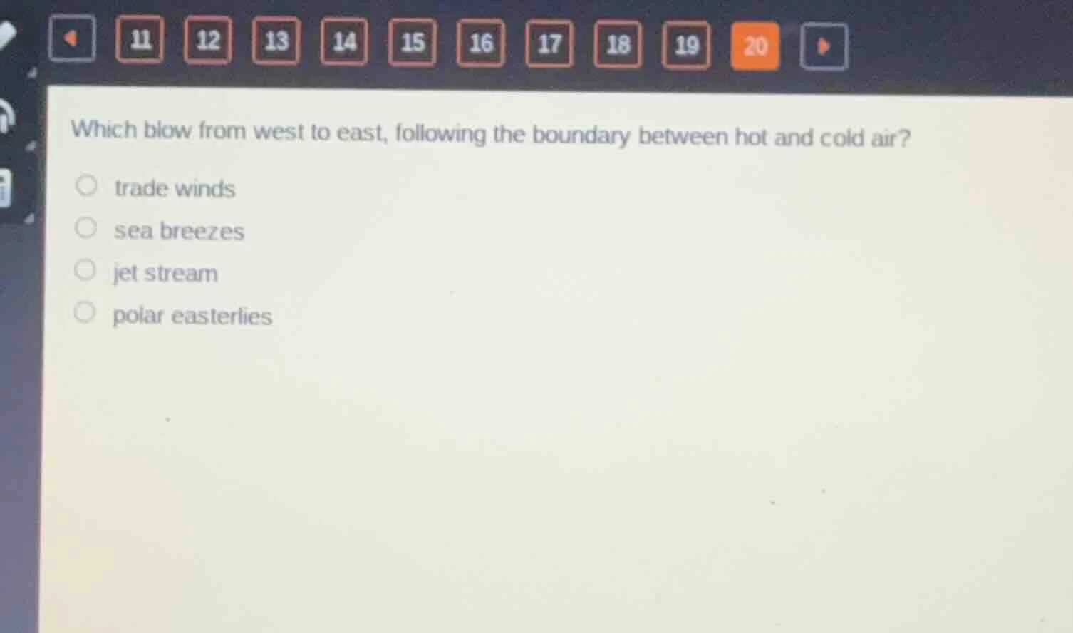 which blow from west to east, following the boundary between hot and co…