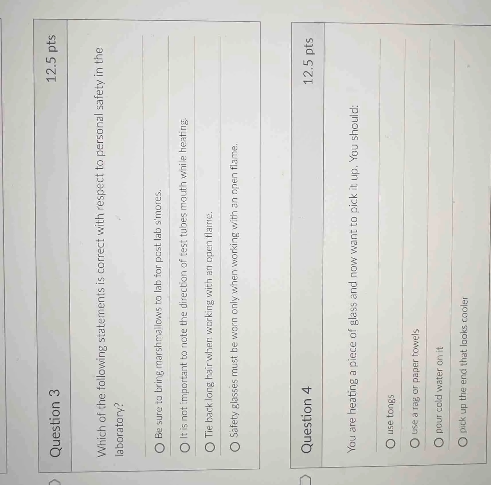question 3 12.5 pts which of the following statements is correct with r…