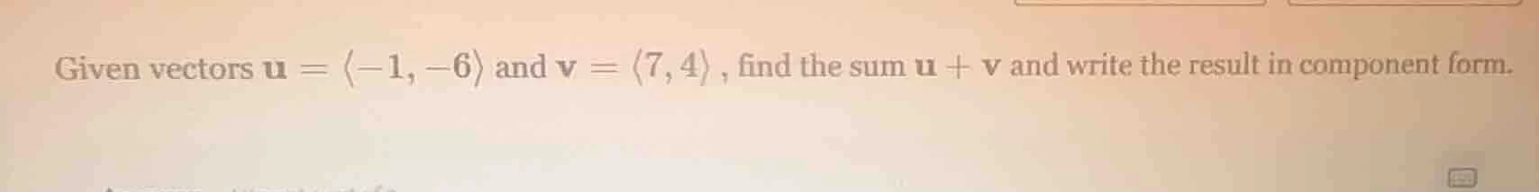 given vectors \\(\\mathbf{u} = \\langle -1, -6 \ angle\\) and \\(\\math…