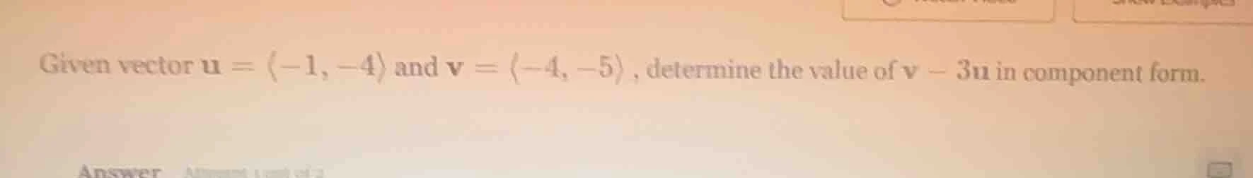 given vector \\(\\mathbf{u} = \\langle -1, -4 \ angle\\) and \\(\\mathb…