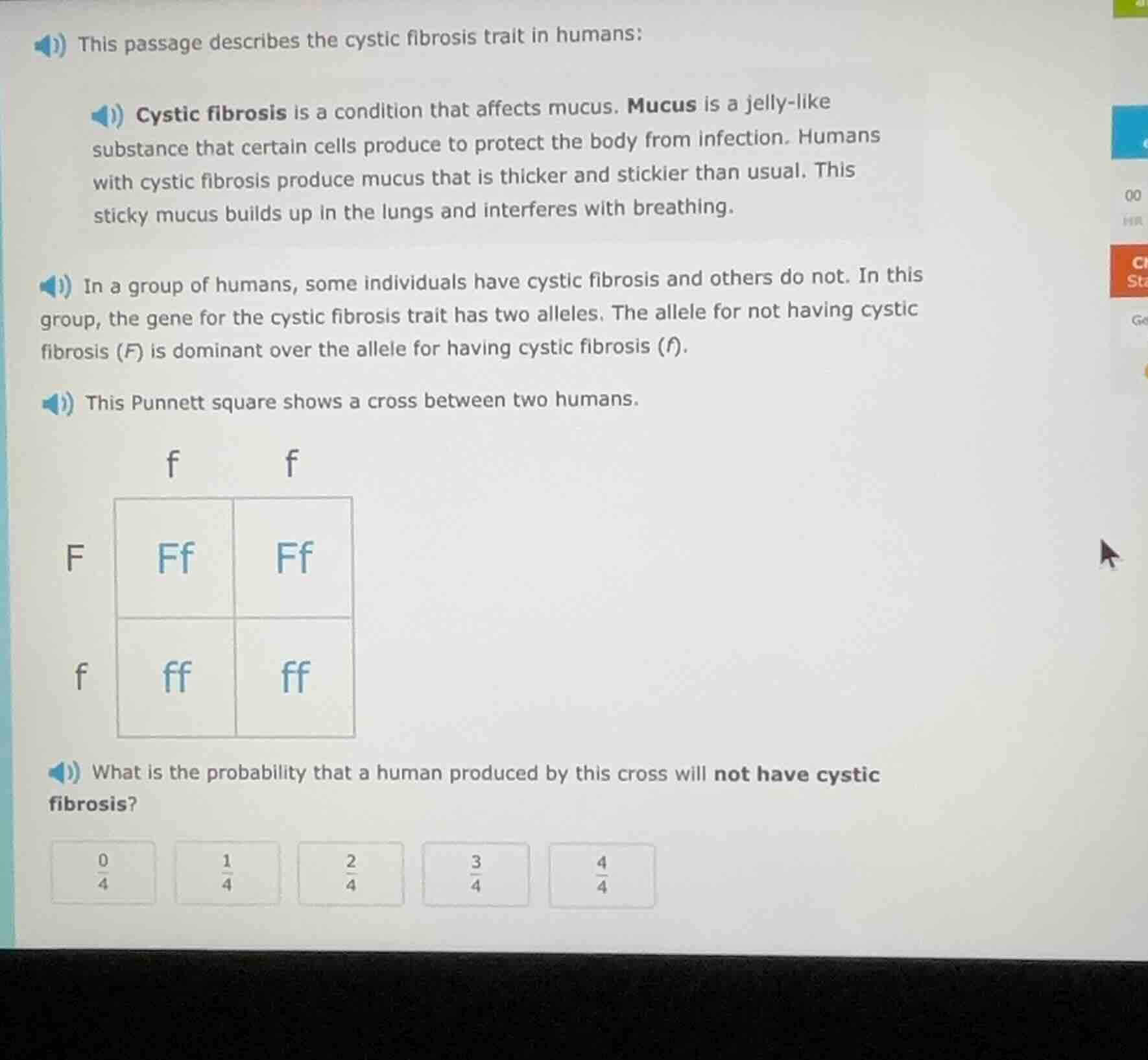 this passage describes the cystic fibrosis trait in humans: cystic fibr…