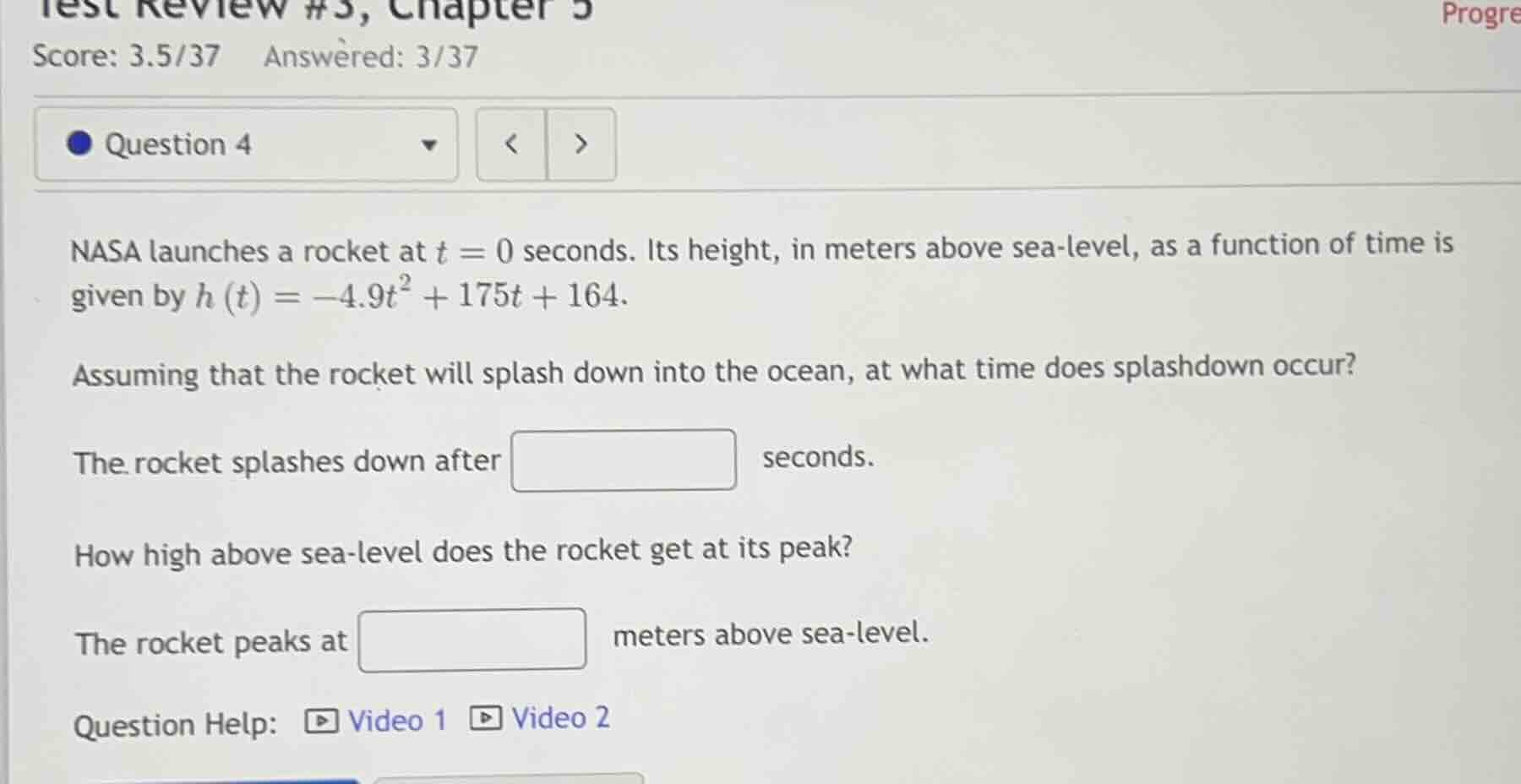 test review #3, chapter 5 score: 3.5/37 answered: 3/37 question 4 nasa …