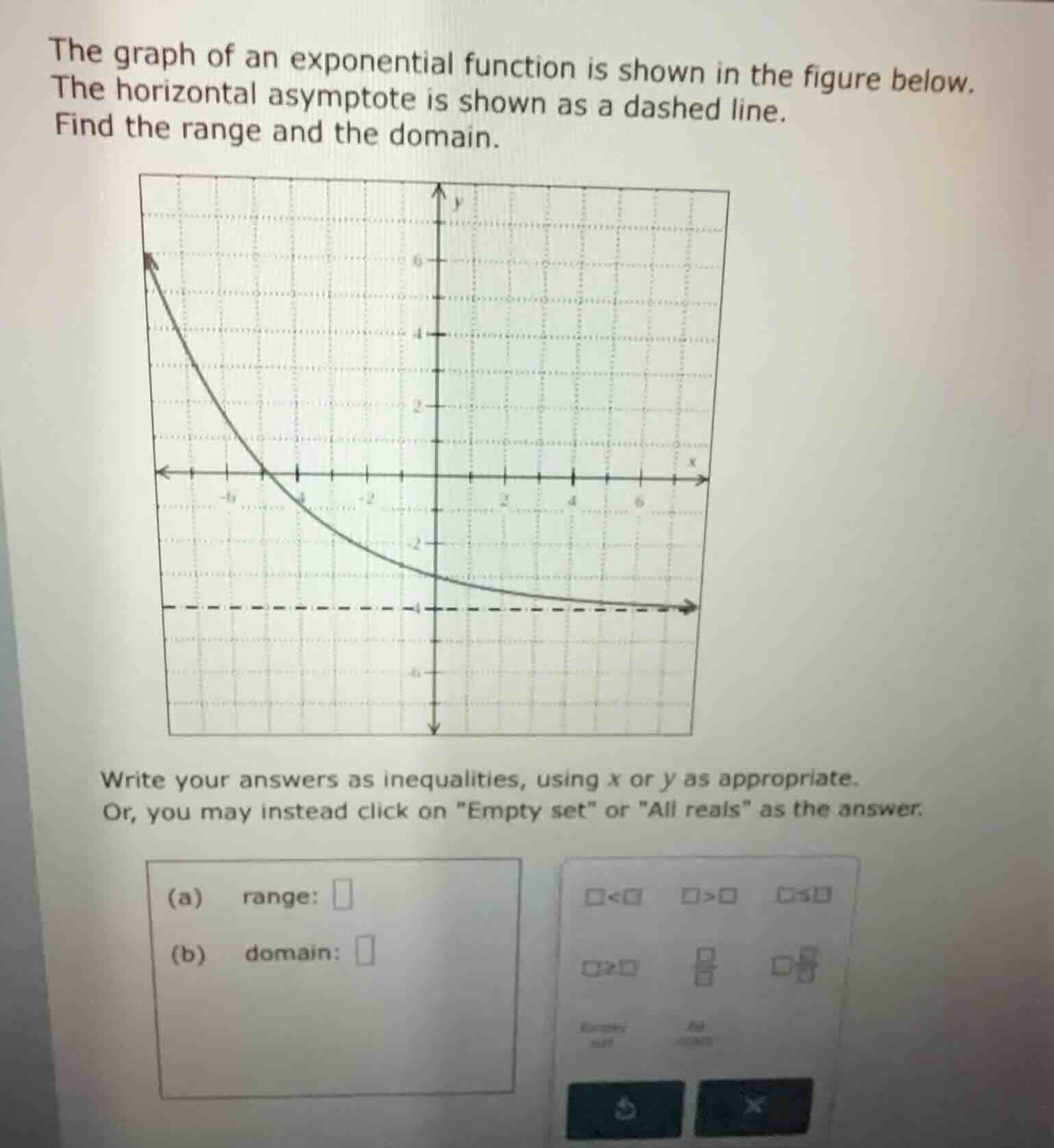 the graph of an exponential function is shown in the figure below. the …