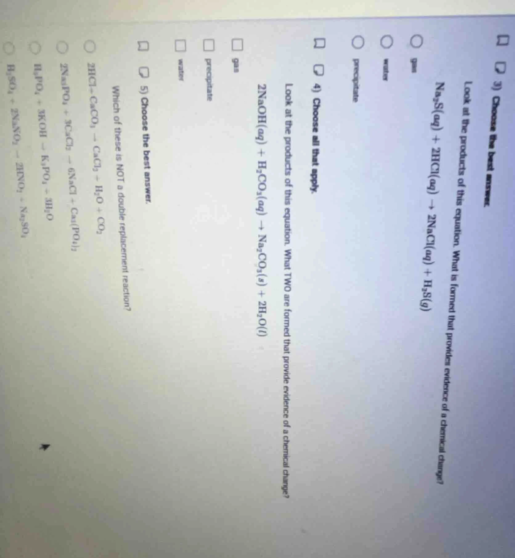 3) choose the best answer. look at the products of this equation. what …