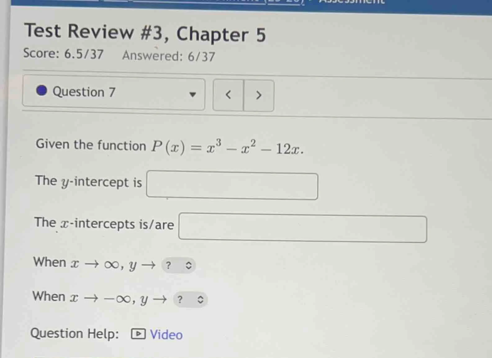 test review #3, chapter 5 score: 6.5/37 answered: 6/37 question 7 given…
