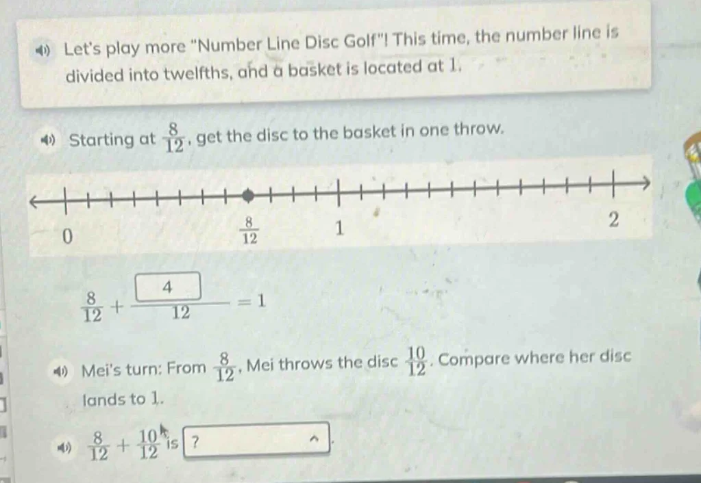 lets play more umber line disc golf\! this time, the number line is div…