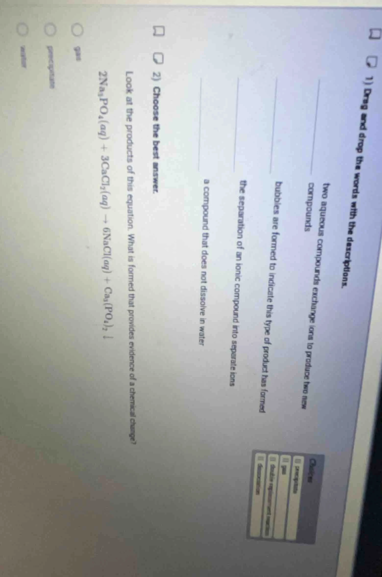 2) choose the best answer. look at the products of this equation. what …