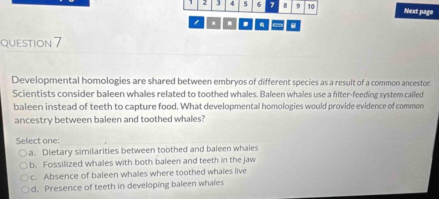 question 7 developmental homologies are shared between embryos of diffe…