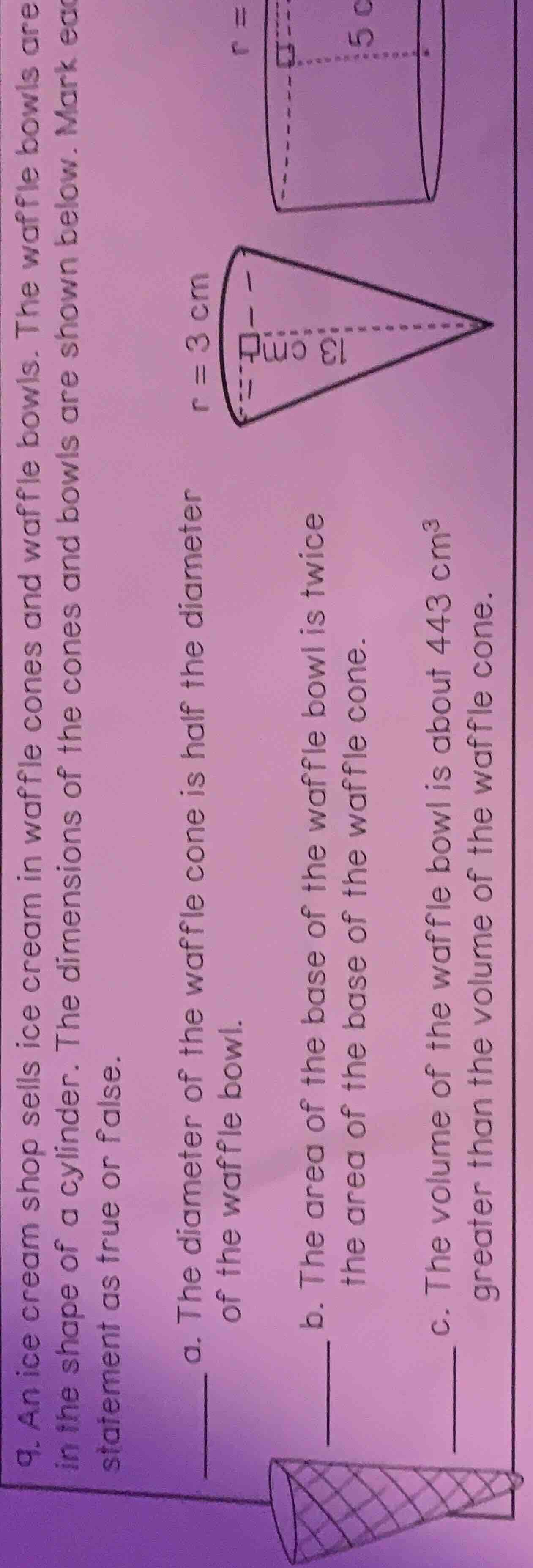 an ice cream shop sells ice cream in waffle cones and waffle bowls. the…