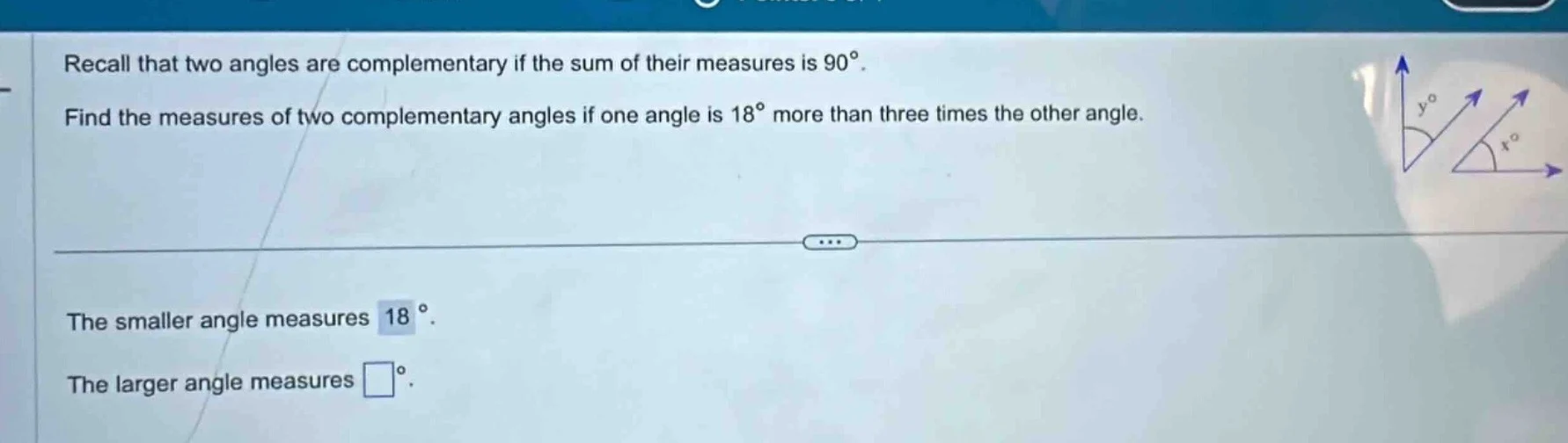 recall that two angles are complementary if the sum of their measures i…