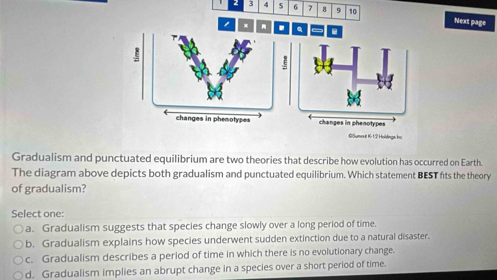 gradualism and punctuated equilibrium are two theories that describe ho…