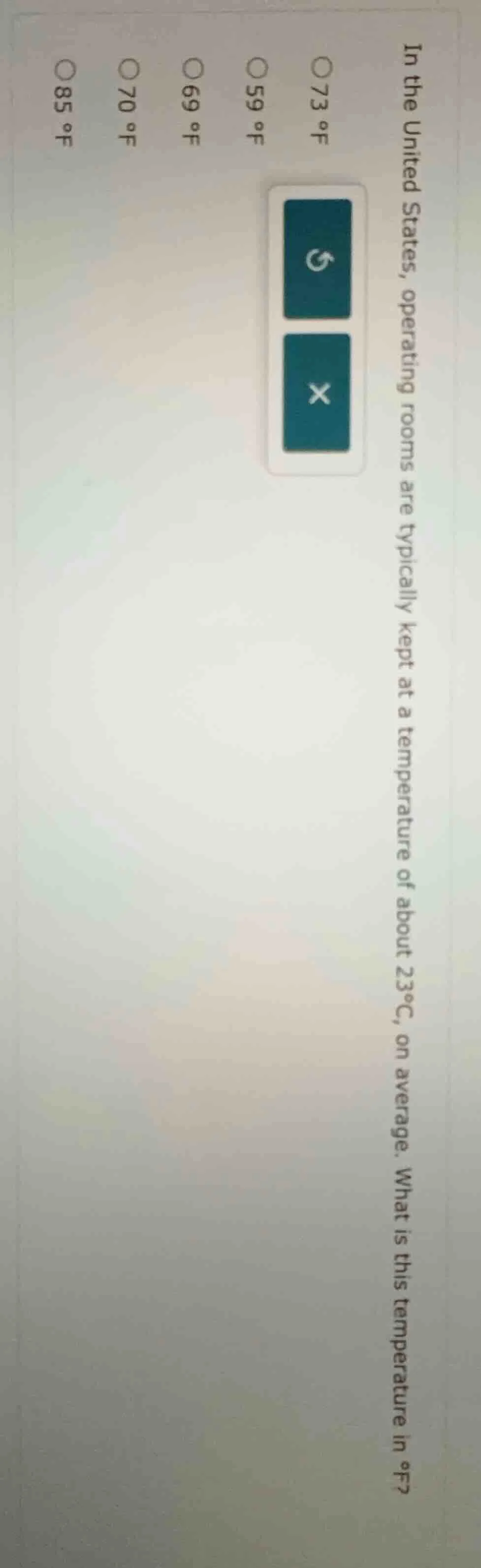 in the united states, operating rooms are typically kept at a temperatu…