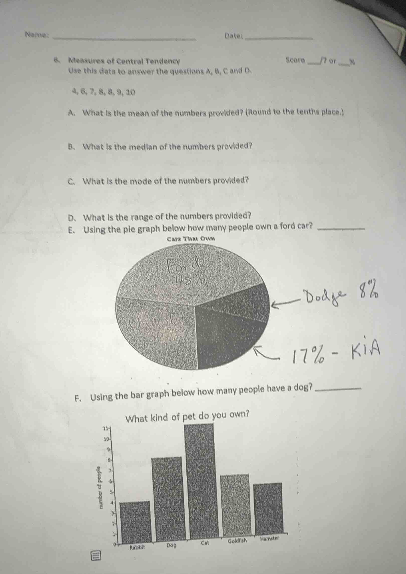 name: _______________ date: ____________ 6. measures of central tendenc…
