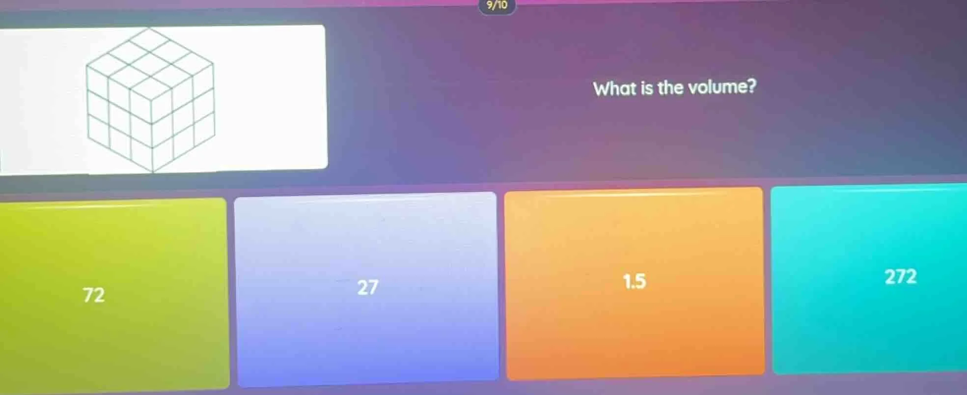 what is the volume? 72 27 1.5 272