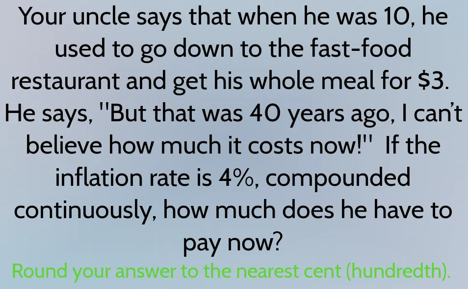 your uncle says that when he was 10, he used to go down to the fast - f…
