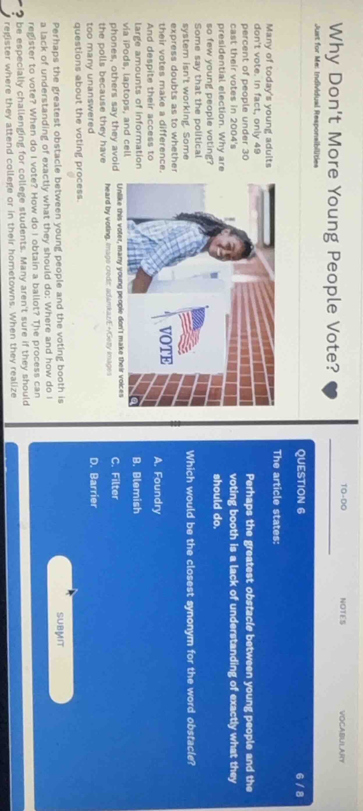 why dont more young people vote? just for me: individual responsibiliti…