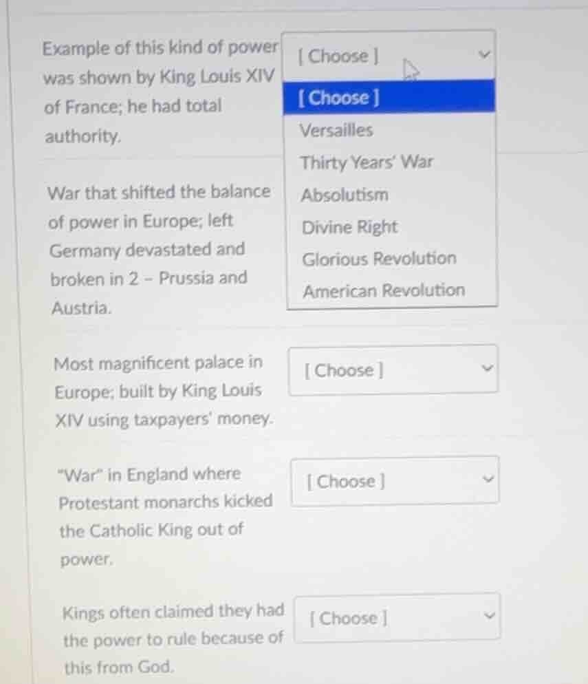example of this kind of power was shown by king louis xiv of france; he…