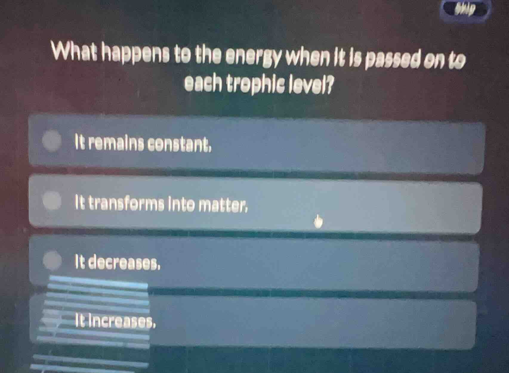 what happens to the energy when it is passed on to each trophic level? …