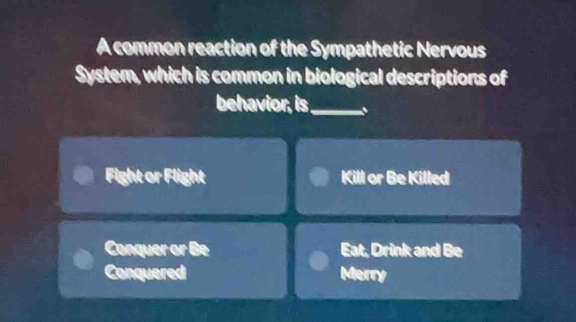 a common reaction of the sympathetic nervous system, which is common in…