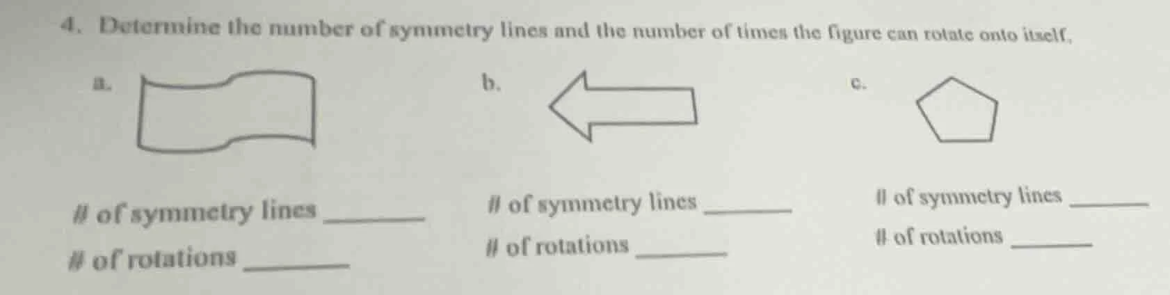 4. determine the number of symmetry lines and the number of times the f…