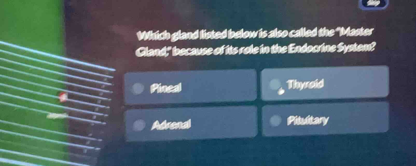 which gland listed below is also called the \master gland,\ because of …