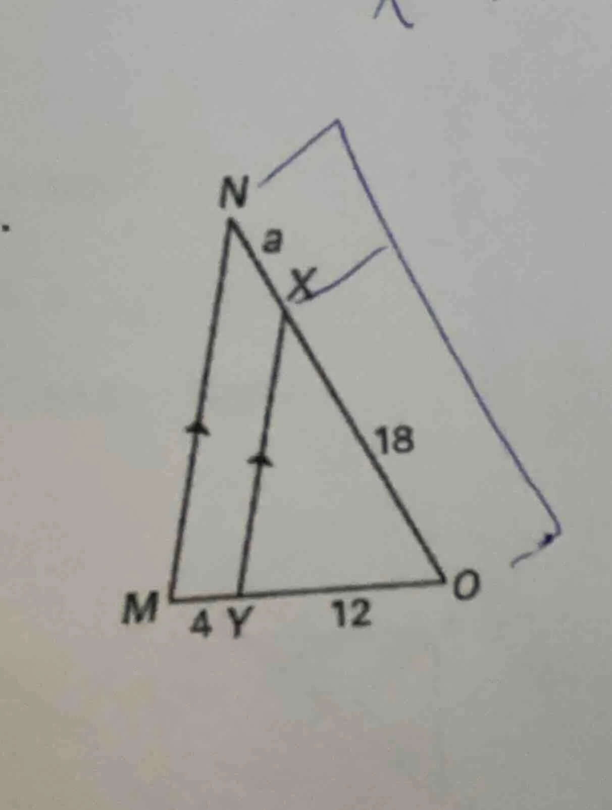 in the figure, there are line segments and triangles. the length of my …