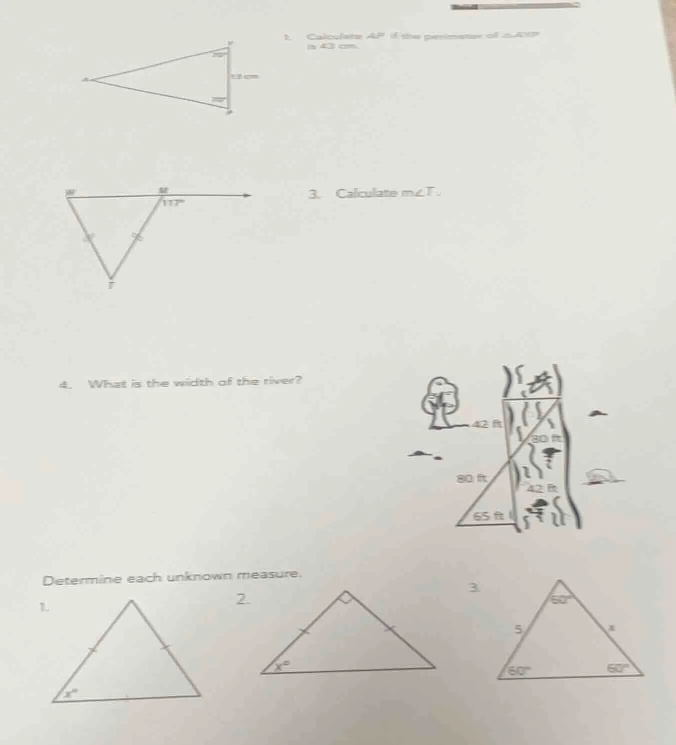 1. calculate ( ap ) if the perimeter of ( \triangle avp ) is 43 cm. 3. …