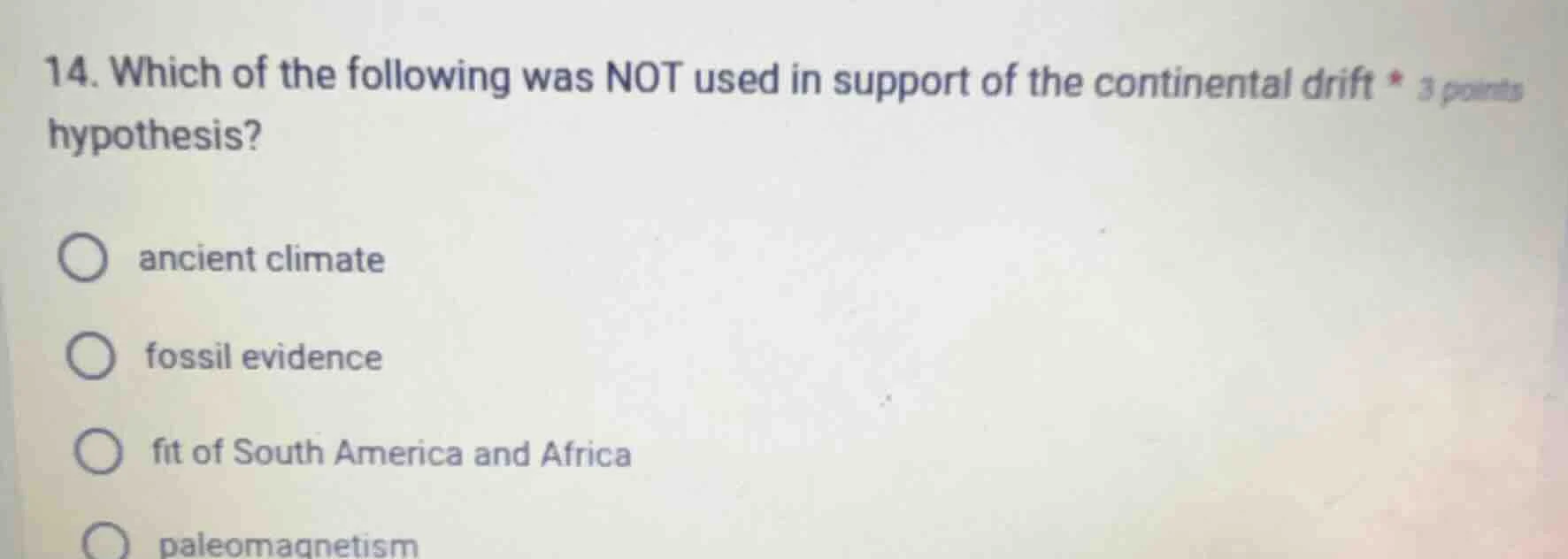 14. which of the following was not used in support of the continental d…