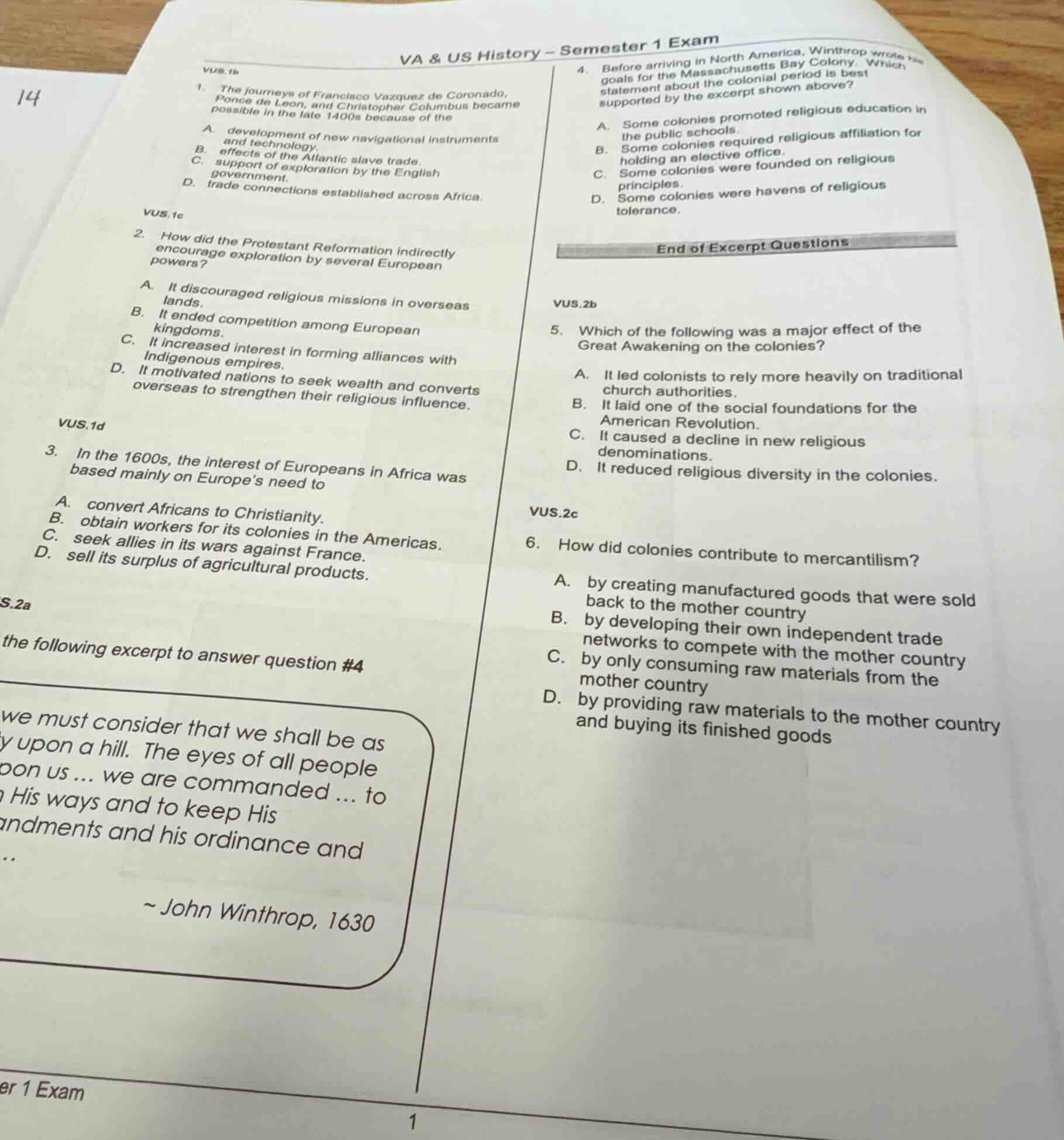 va & us history - semester 1 exam vus.1b 1. the journeys of francisco v…