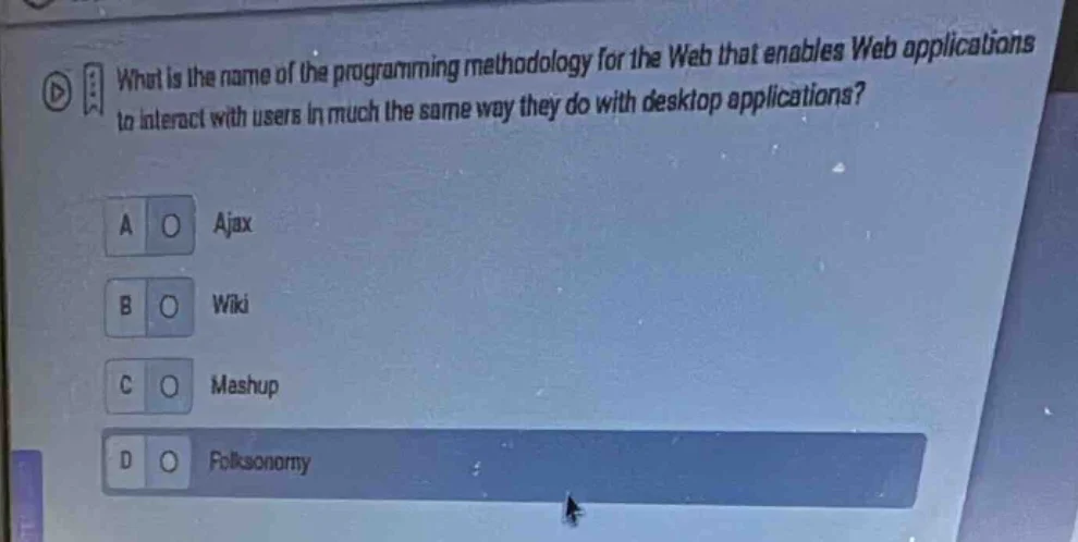 what is the name of the programming methodology for the web that enable…