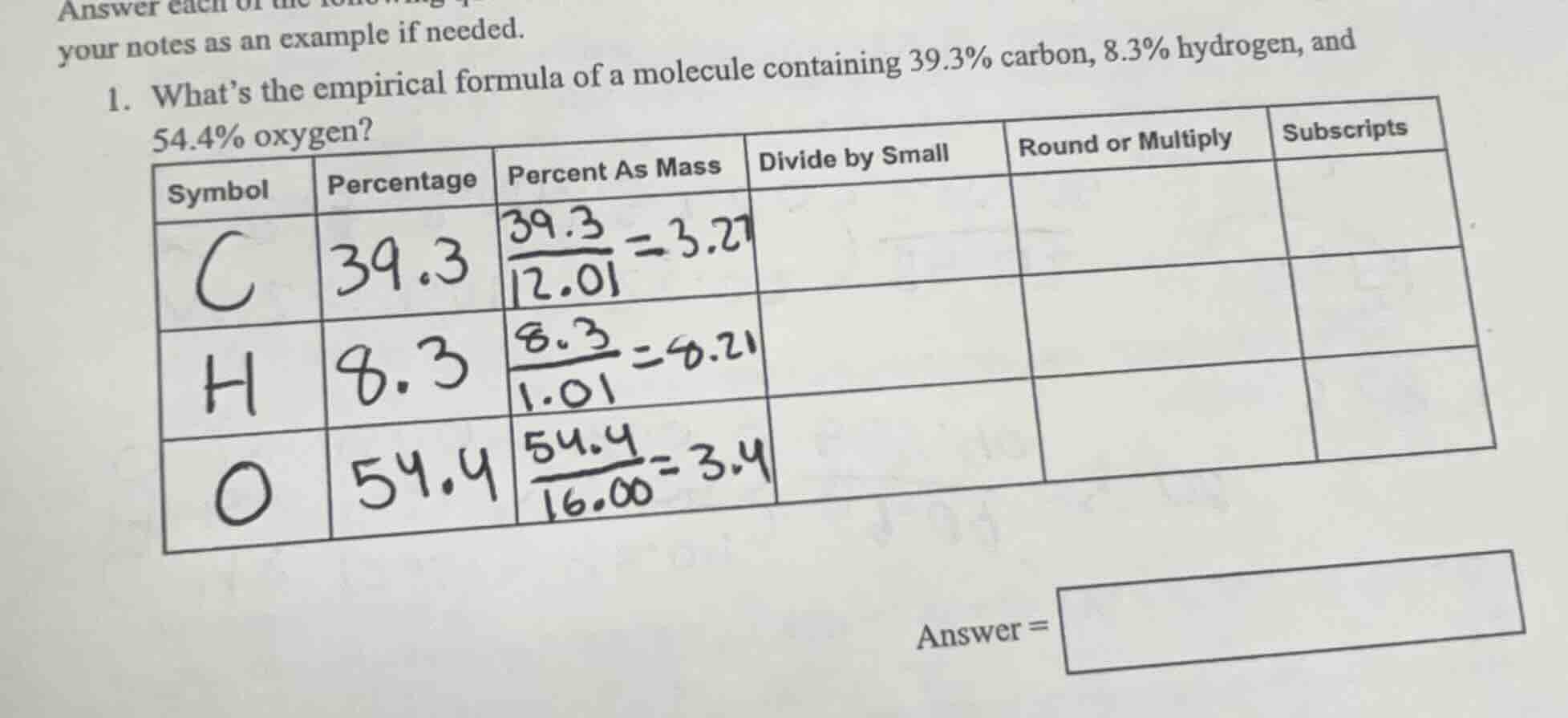 answer each of the following your notes as an example if needed. 1. wha…