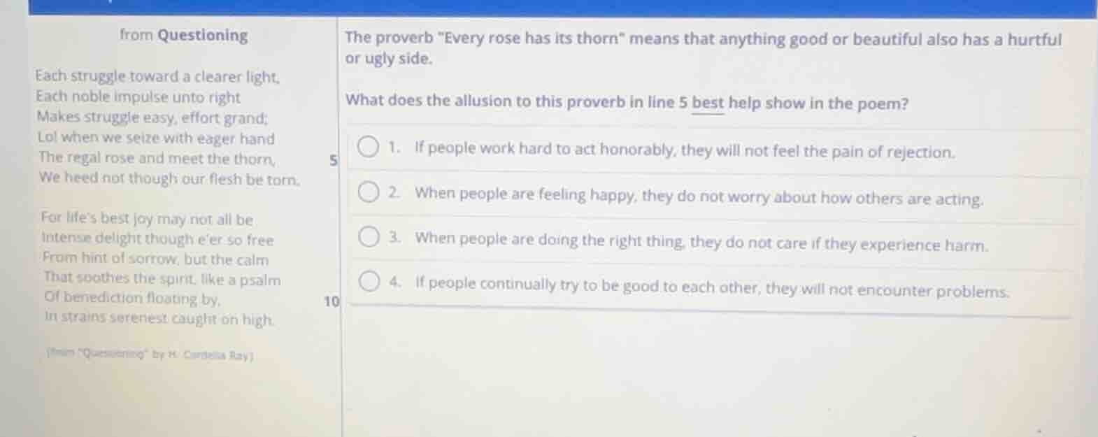 from questioning each struggle toward a clearer light, each noble impul…