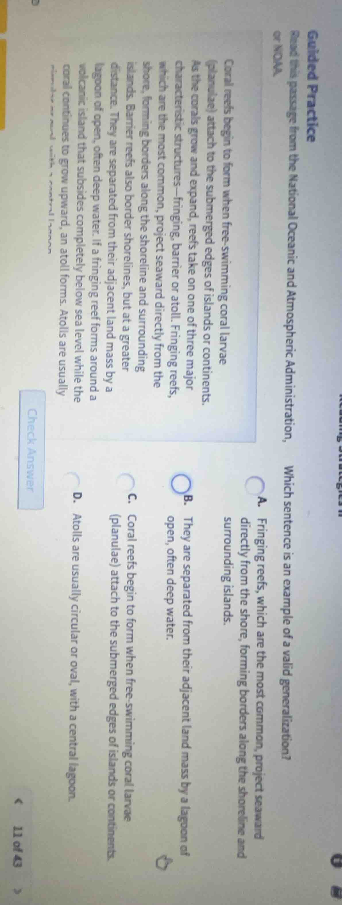 guided practice read this passage from the national oceanic and atmosph…