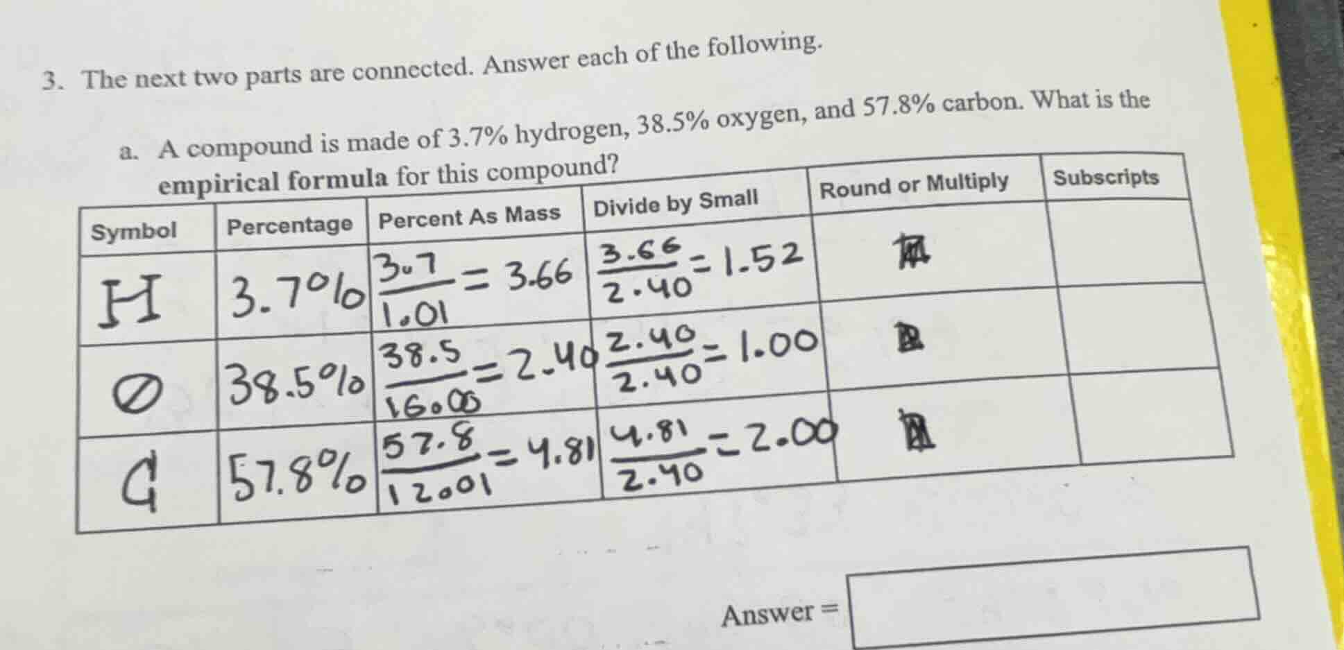 3. the next two parts are connected. answer each of the following. a. a…