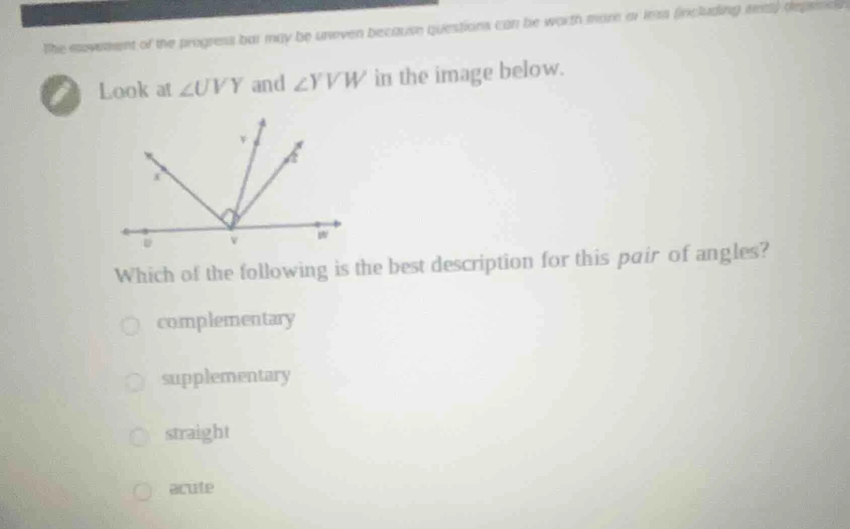 the movement of the progress bar may be uneven because questions can be…