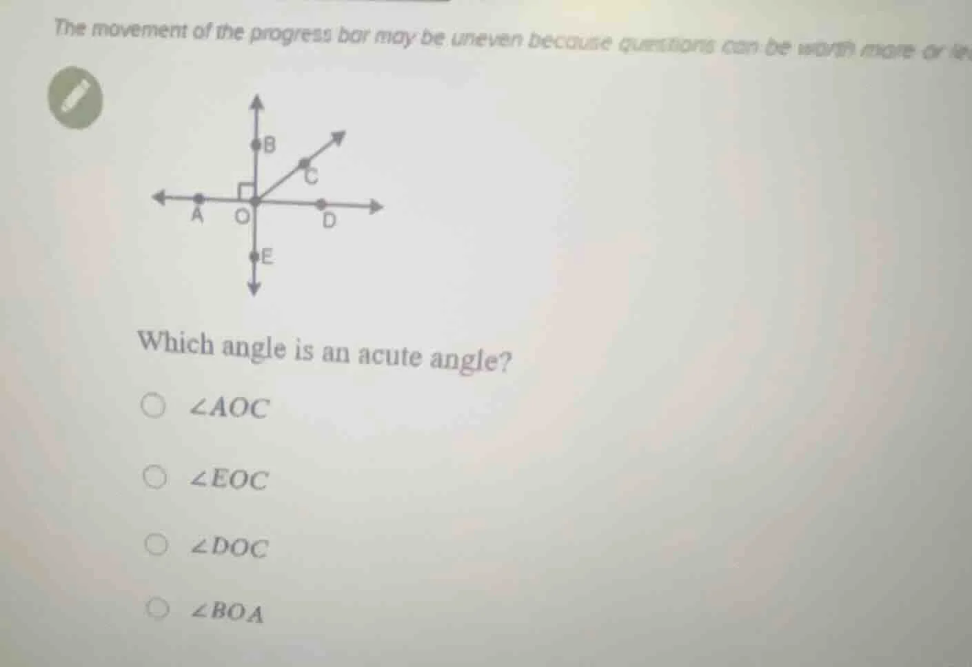 the movement of the progress bar may be uneven because questions can be…