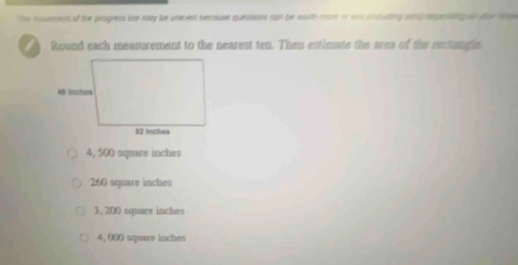 round each measurement to the nearest ten. then estimate the area of th…