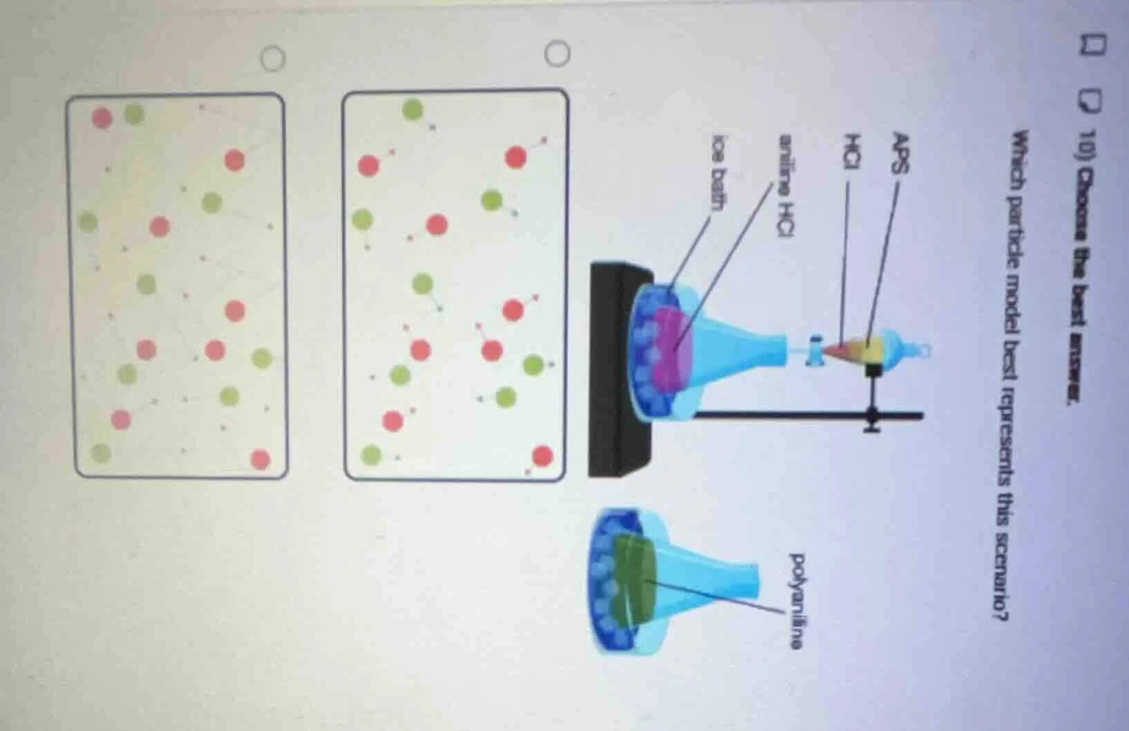 10) choose the best answer. which particle model best represents this s…