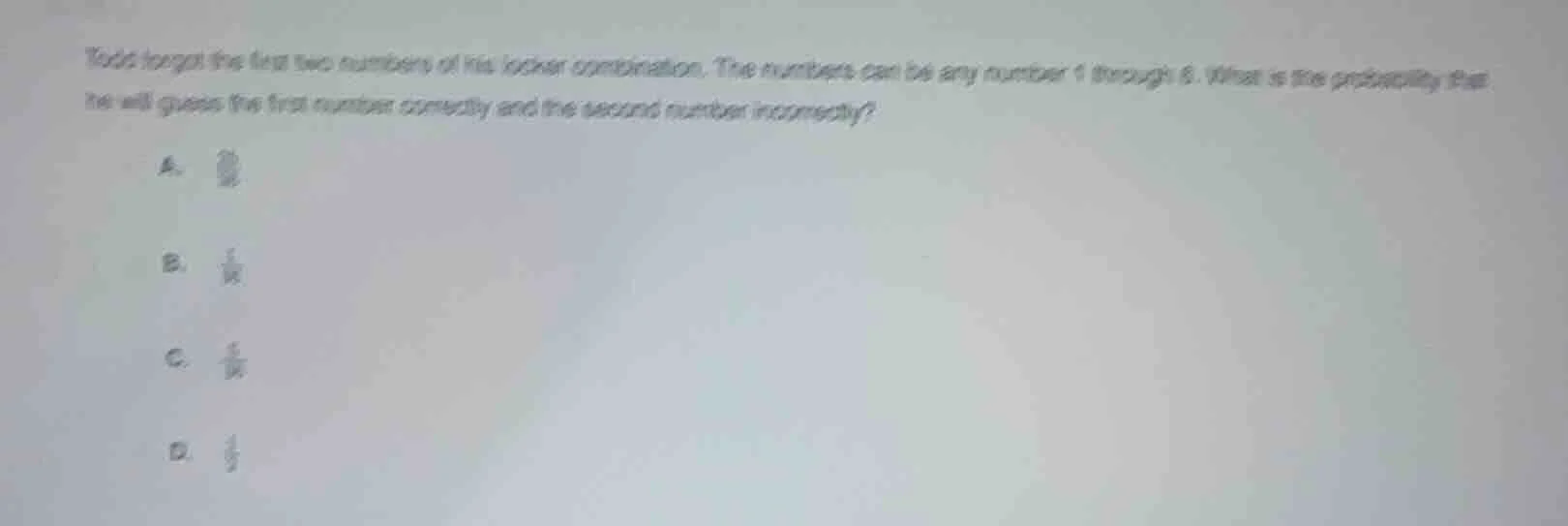 todd forgot the first two numbers of his locker combination. the number…