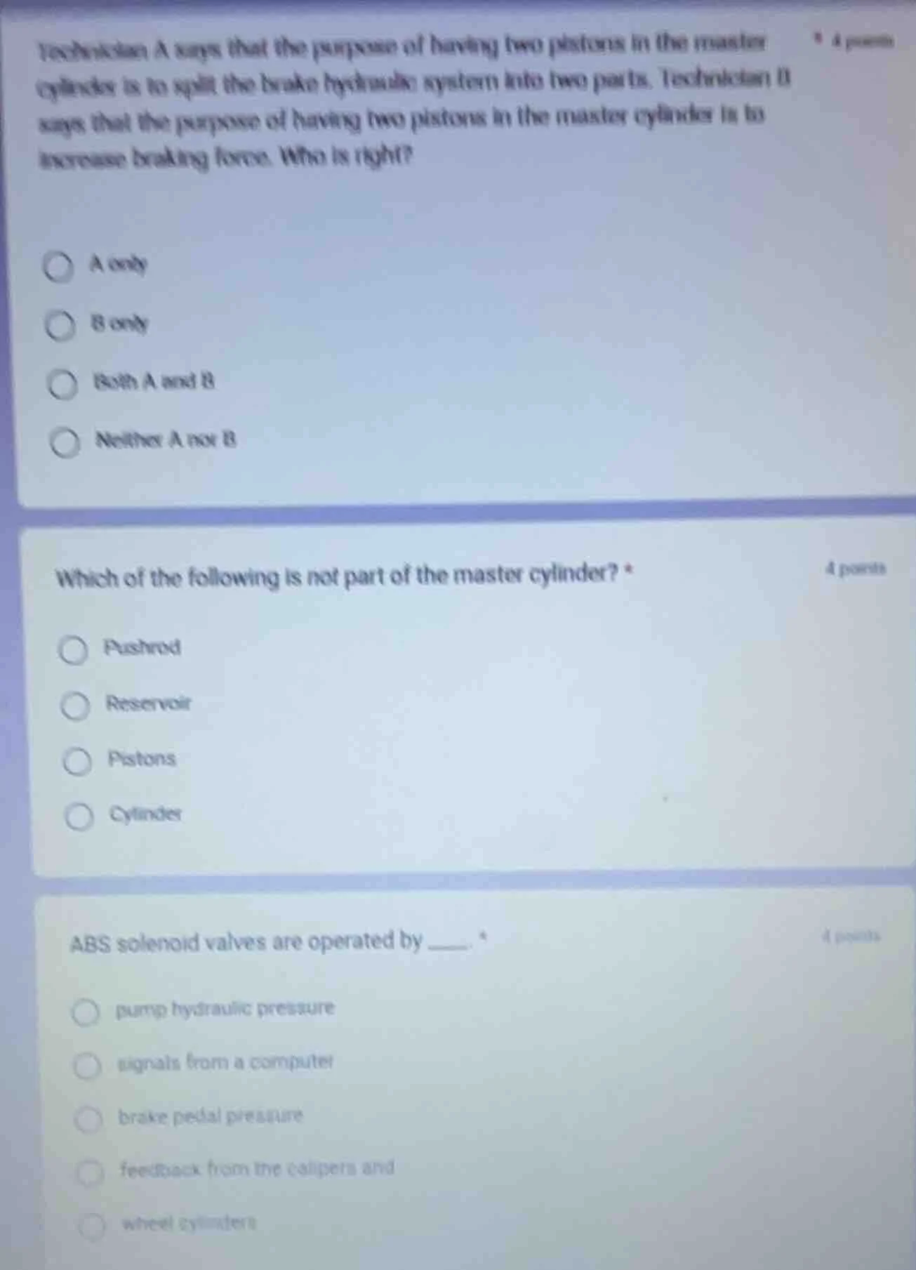 technician a says that the purpose of having two pistons in the master …