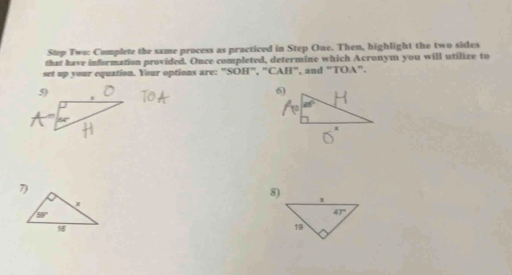 step two: complete the same process as practiced in step one. then, hig…