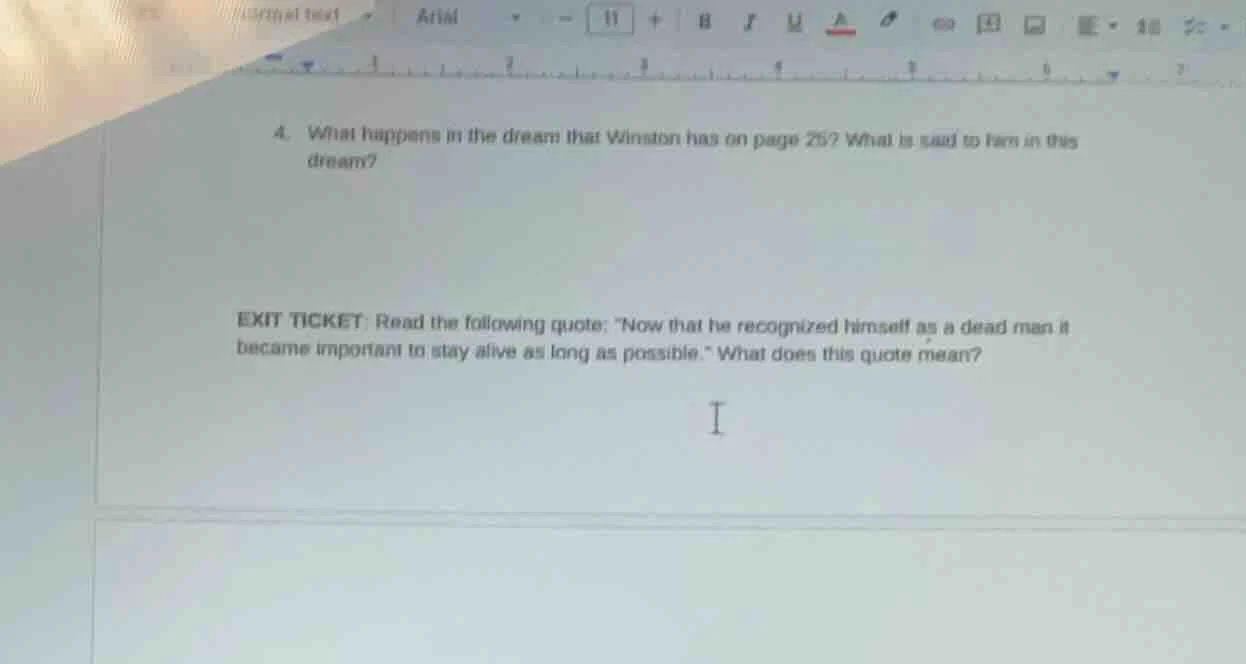 4. what happens in the dream that winston has on page 25? what is said …