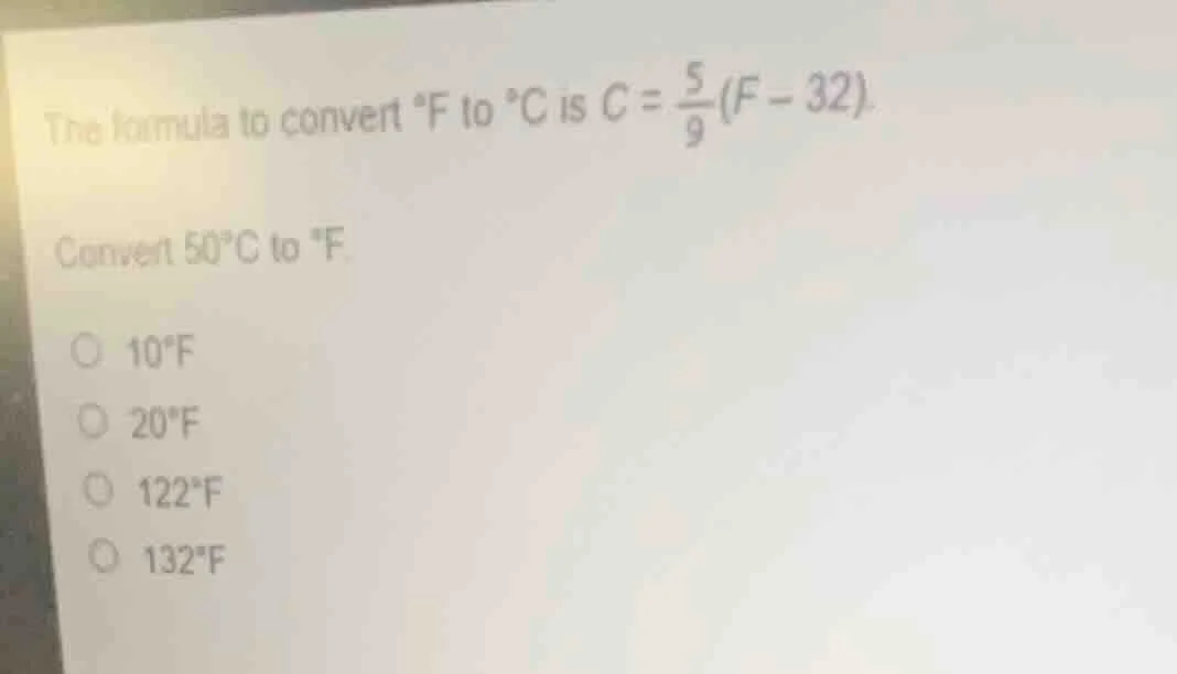 the formula to convert °f to °c is $c = \\frac{5}{9}(f - 32)$. convert …