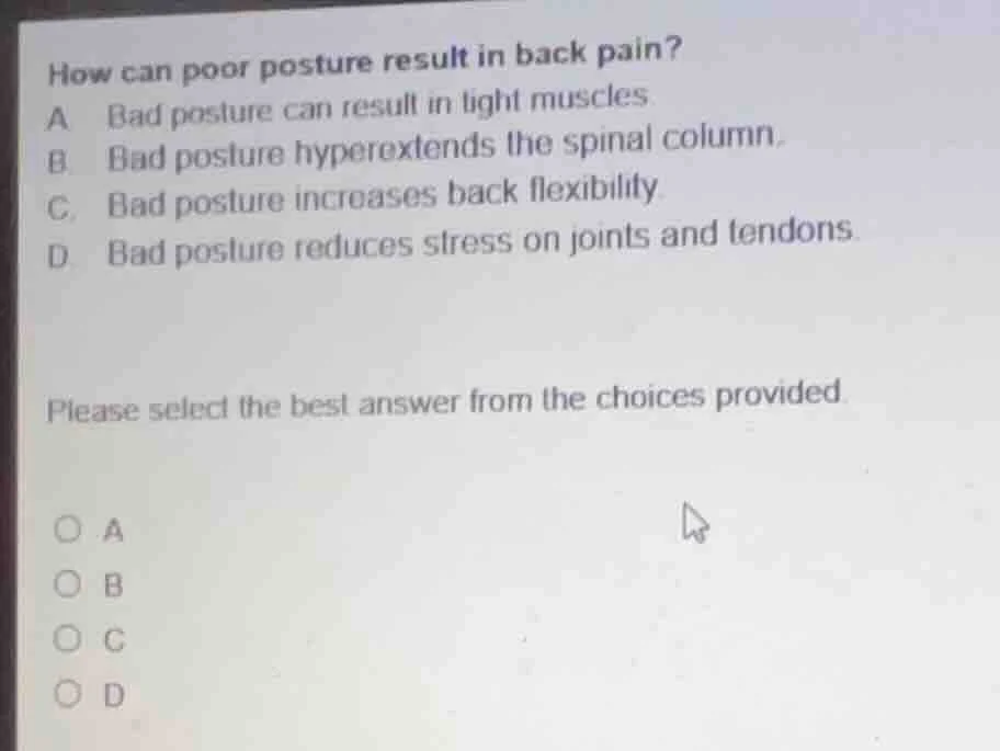 how can poor posture result in back pain? a bad posture can result in t…